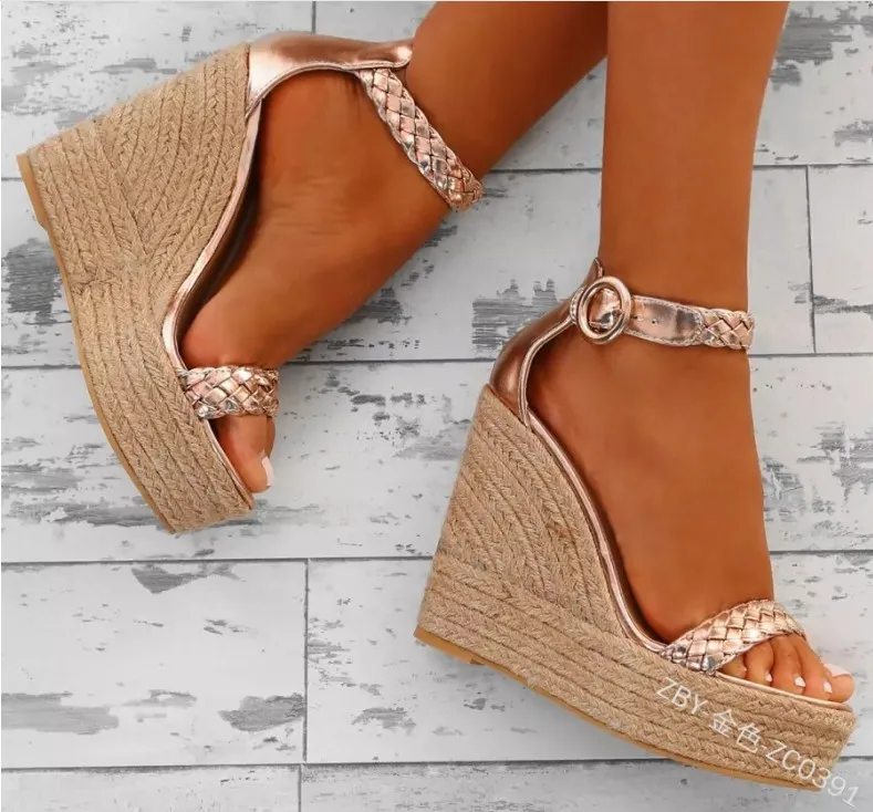 Дамы Туфли с ремешком и пряжкой трикотажные конопли пикантные вечерние