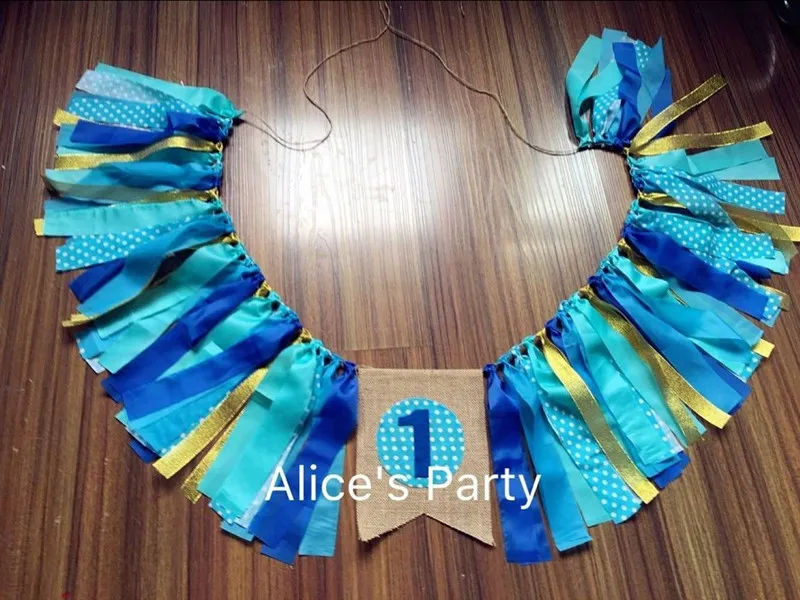 Лидер продаж баннер на первый день рождения мальчика принца флажки синие в