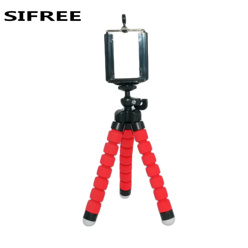 SIFREE Octopus-styling мини телефон штатив кронштейн стойка для селфи держатель монопод-держатель для телефона для планшета цифровая камера телефон - Цвет: Красный