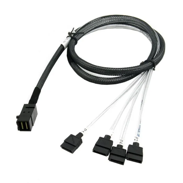 20 шт./лот внутренний мини SAS SFF-8643 хост 4 SATA 7pin жесткий диск Fanout 6 Гбит/с сервер