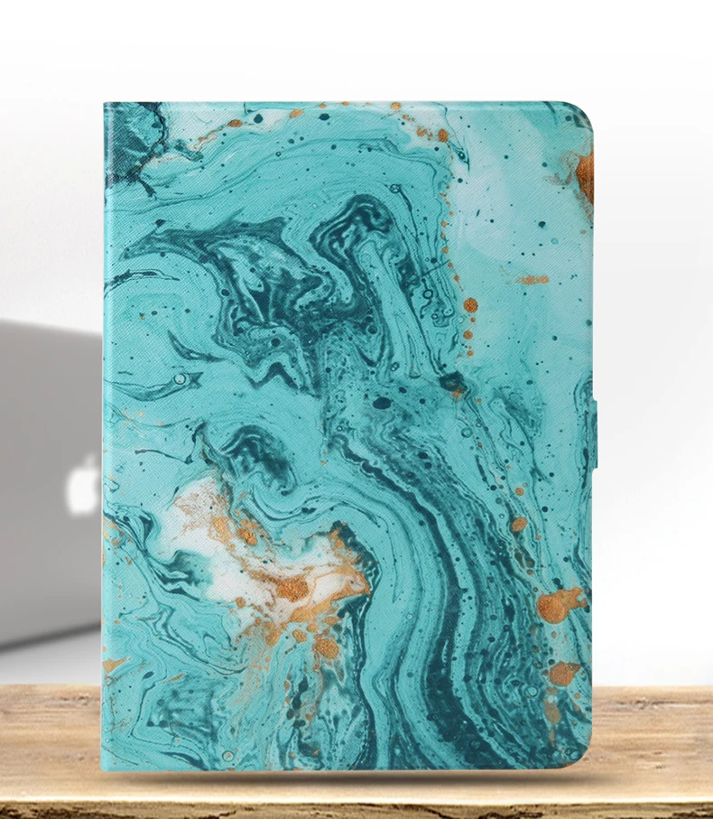 Для iPad Pro 12,9 дюйма выпущен A1870 A2014 A1895 a1983чехол мультяшный цветной принт откидная крышка устойчивый планшетный чехол funda+ Pen - Цвет: 17