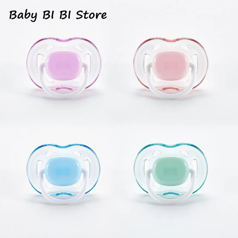 

Baby Silicone Pacifier Soothing Infants Bite Chew Supplies Newborn Comfort Appease Nipple Flat Teat Pacifiers