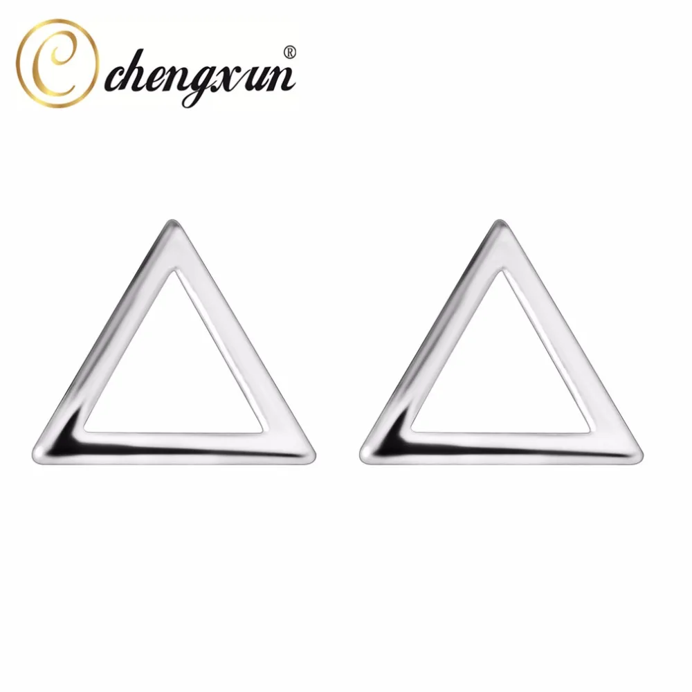 CHENGXUN простые геометрические треугольные серьги гвоздики в виде столбов для