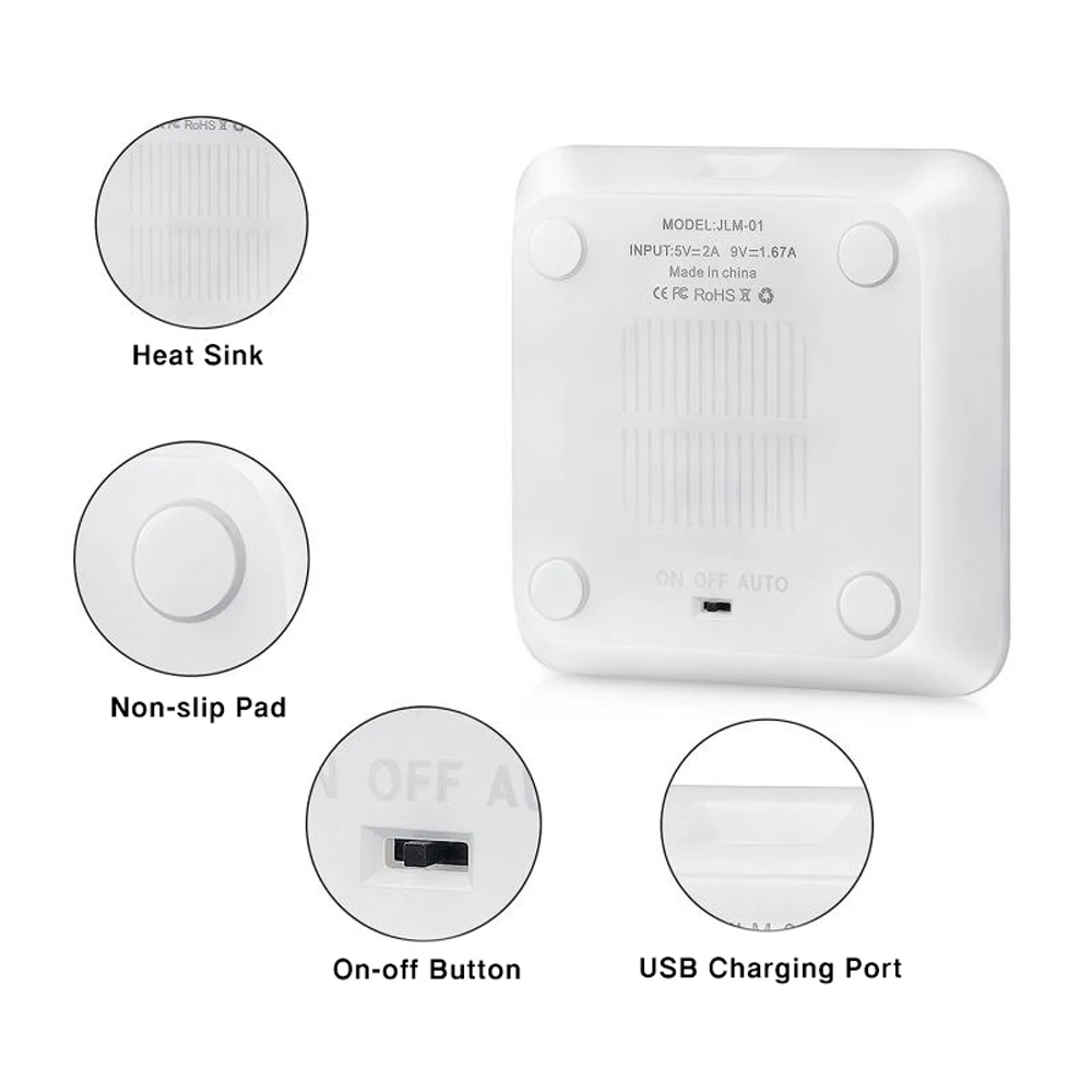 Настольная Ночная лампа 10 Вт Быстрое беспроводное зарядное устройство QI для IPhone