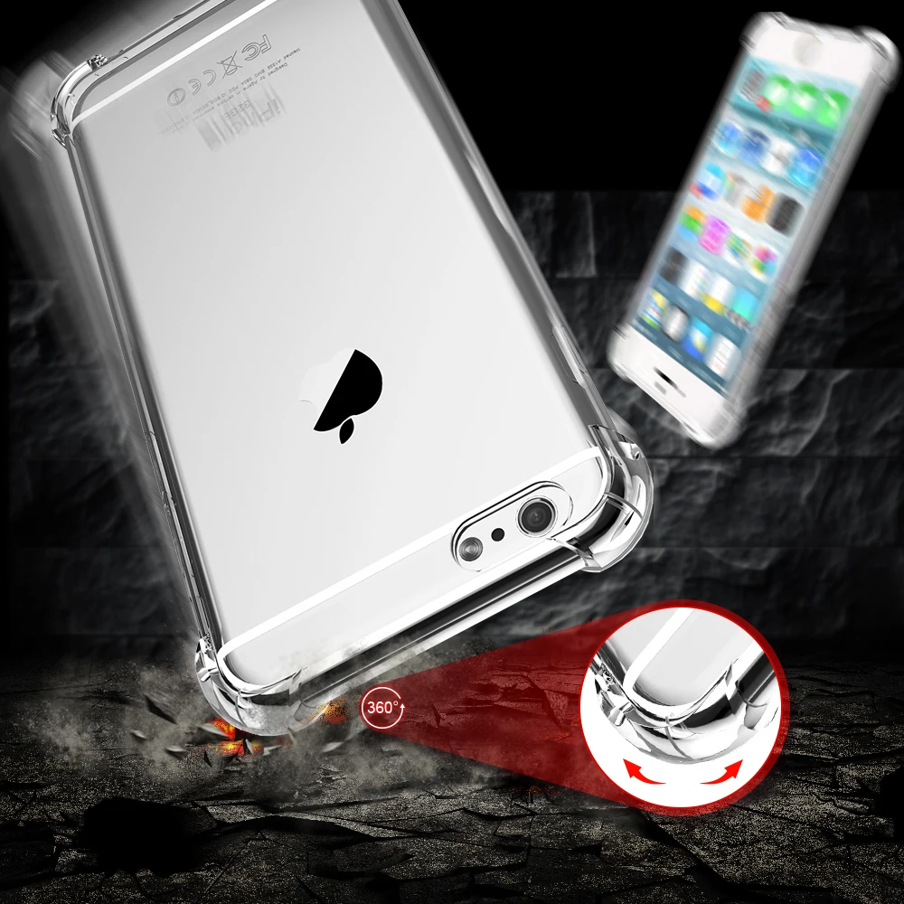 Floveme чехол для iPhone 6 S iPhone6 6 S iPhone 7 чехол плюс Crystal Clear Мягкие TPU Тонкий прозрачный чехол телефона Капа для iPhone 7 чехол на айфон 6 6s Plus чехол на айфон 7 7 Plus чехлы на телефон чехол на айфон