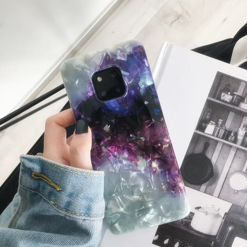 Чехол для телефона Huawei P20 P30 Pro чехол Honor 10 9 мягкий силиконовый фиолетовый