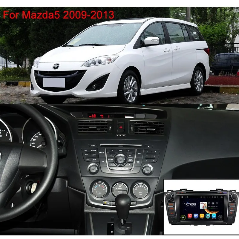 Автомобильный мультимедийный плеер 8 дюймов Android 10 0 для Mazda5 Premacy 2009-2012 с
