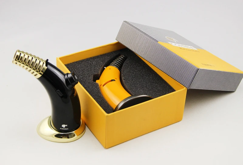 Металлический ветрозащитный фонарь COHIBA Jet &amp Bright Double Flame для сигарет Настольная