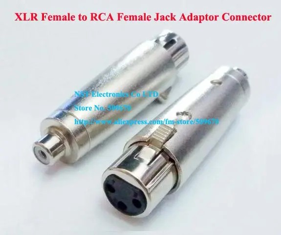 Высокое качество XLR 3Pin гнездовой к RCA разъем адаптера/Бесплатная доставка/2 шт |