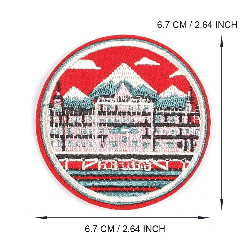 Железный ПВХ 3D девушка очки Луна автобус аппликация шитье круглый бейдж для