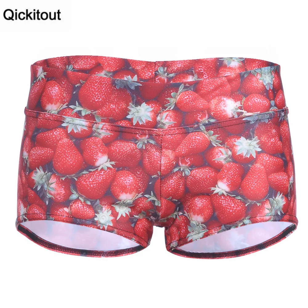 Шорты qickitout 2016 новые модные сексуальные эластичные шорты женские с принтом