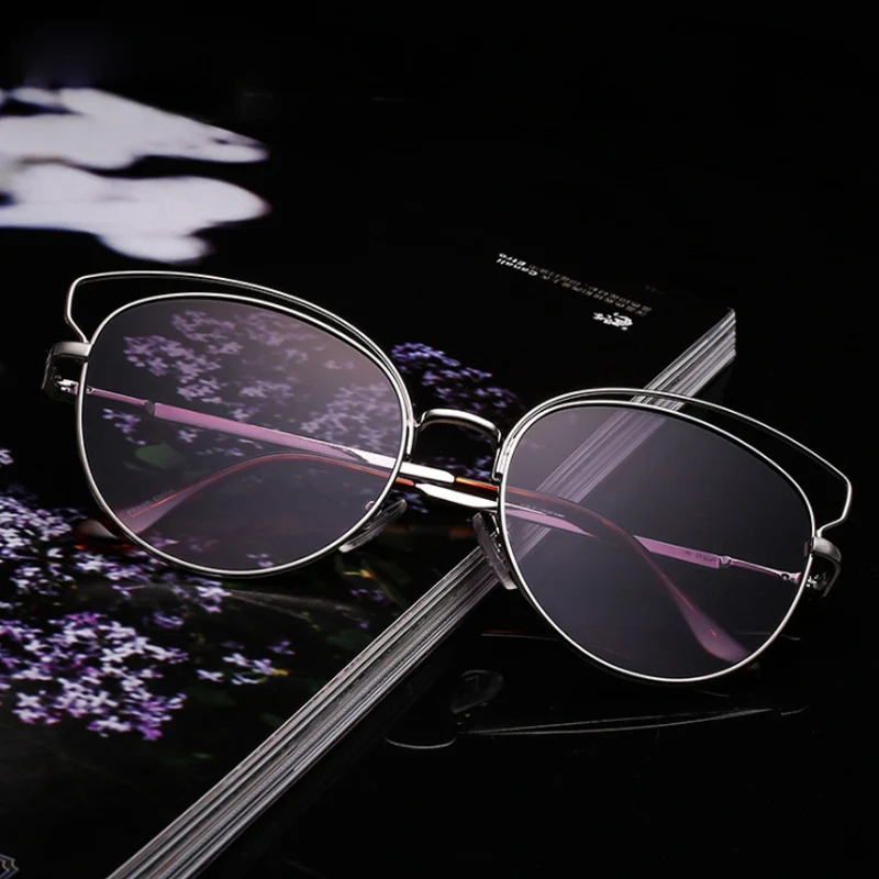 Кошачий глаз градиентные солнцезащитные очки женские Овальные элегантные