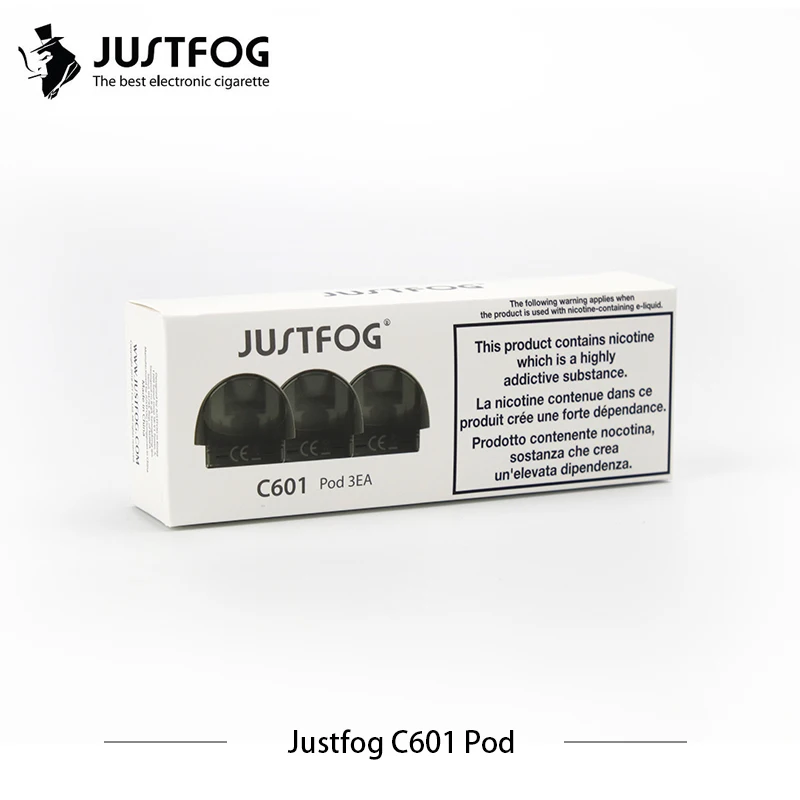 60 шт./лот Justfog C601 pod для justfog C601 стартовый набор 1,7 мл емкость Топ заправка pod картридж