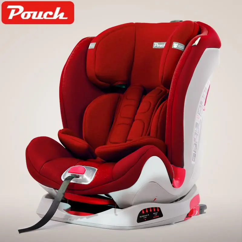 9 месяцев-12 лет Детское безопасное сиденье Isofix интерфейс детское автокресло 3c/cnas Европейский стандарт Е4 Тройная Сертификация - Цвет: red