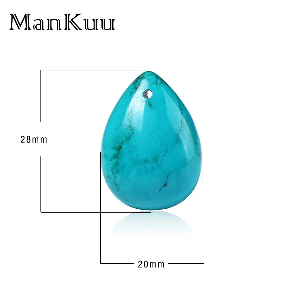 КАПЕЛЬНАЯ подвеска Mankuu 20*28 мм в форме капель воды синий бирюзовый кулон