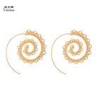 Серьги-кольца Tocona в этническом стиле, вихревые серьги в стиле бохо, ювелирные изделия для женщин, 4198