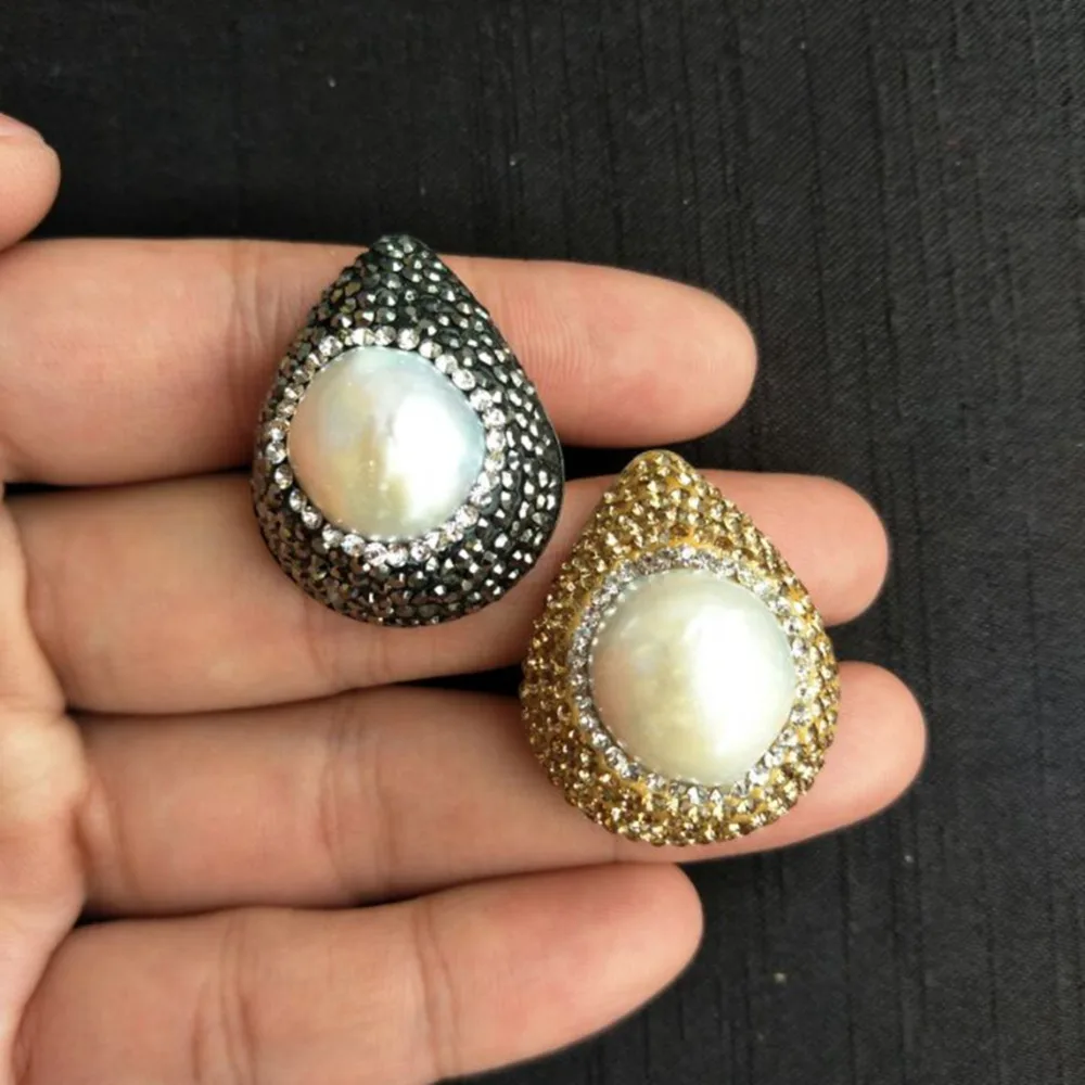 Золотистое черное кольцо со стразами в форме сердца унисекс натуральный