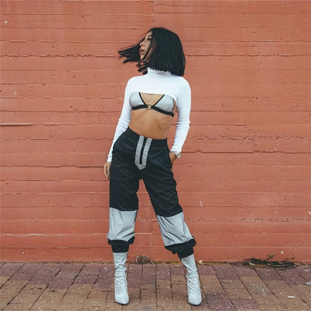 Женский бюстгальтер с отражающими пряжками праздничный бюстье укороченный топ