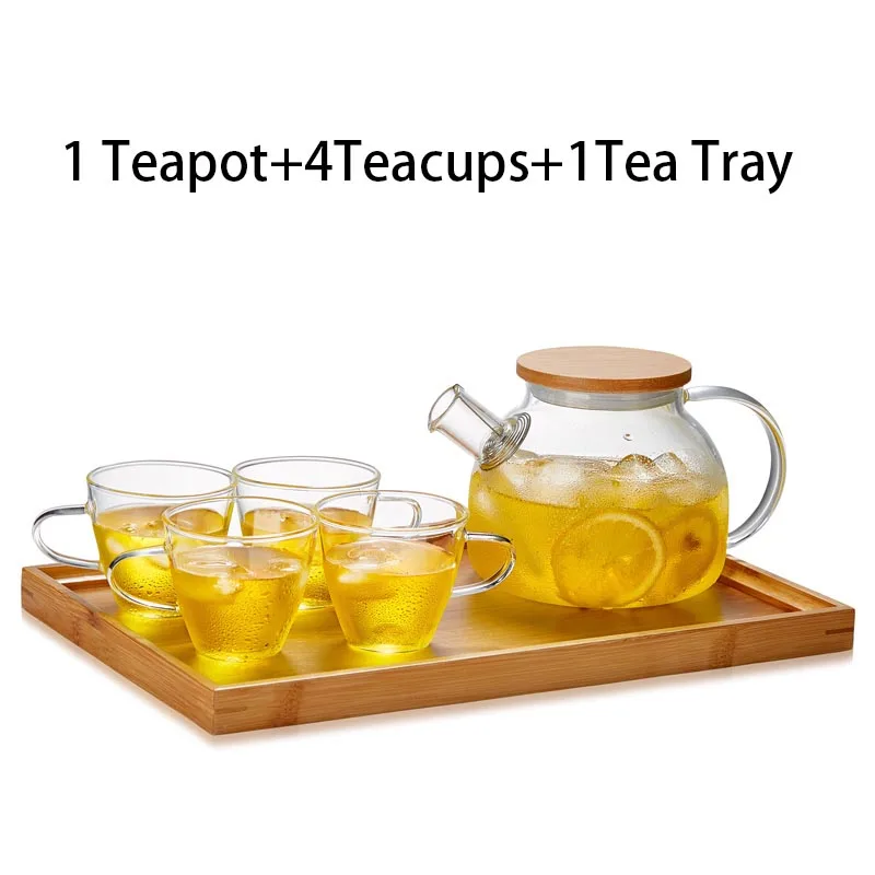 Прозрачный термостойкий стеклянный чайник большой емкости 1800 мл с фильтром|pot