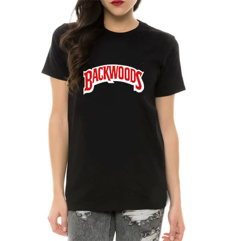 Backwood женские футболки летние с коротким рукавом Футболка буквенным принтом
