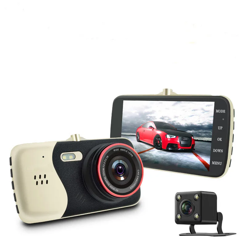 Caroad 4 дюймов Full HD 1080 P Автомобильный dvr камера 170 градусов с двумя объективами
