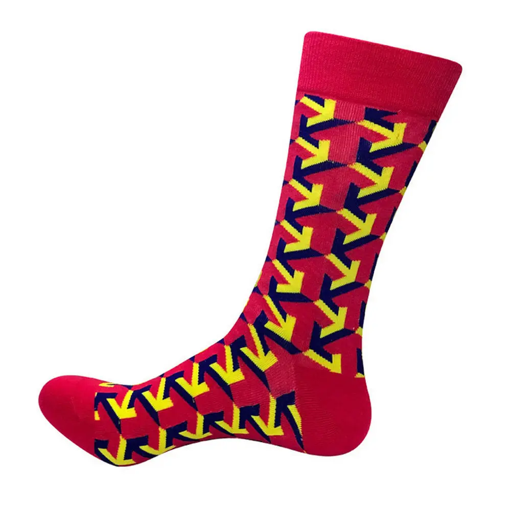5 Мужские удобные носки из хлопка красочные модные Необычные Повседневные Носки мужские винтажные носки длиной до икры - Цвет: 5