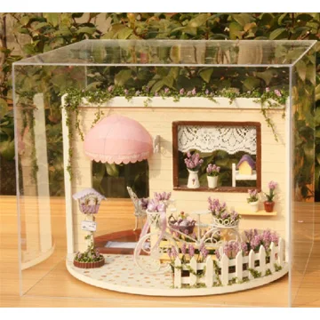 DIY 3D креативные миниатюрные сборные игрушки Лавандовые строительные комплекты кукольных домиков с забавами для детского фестиваля подарки ручной работы