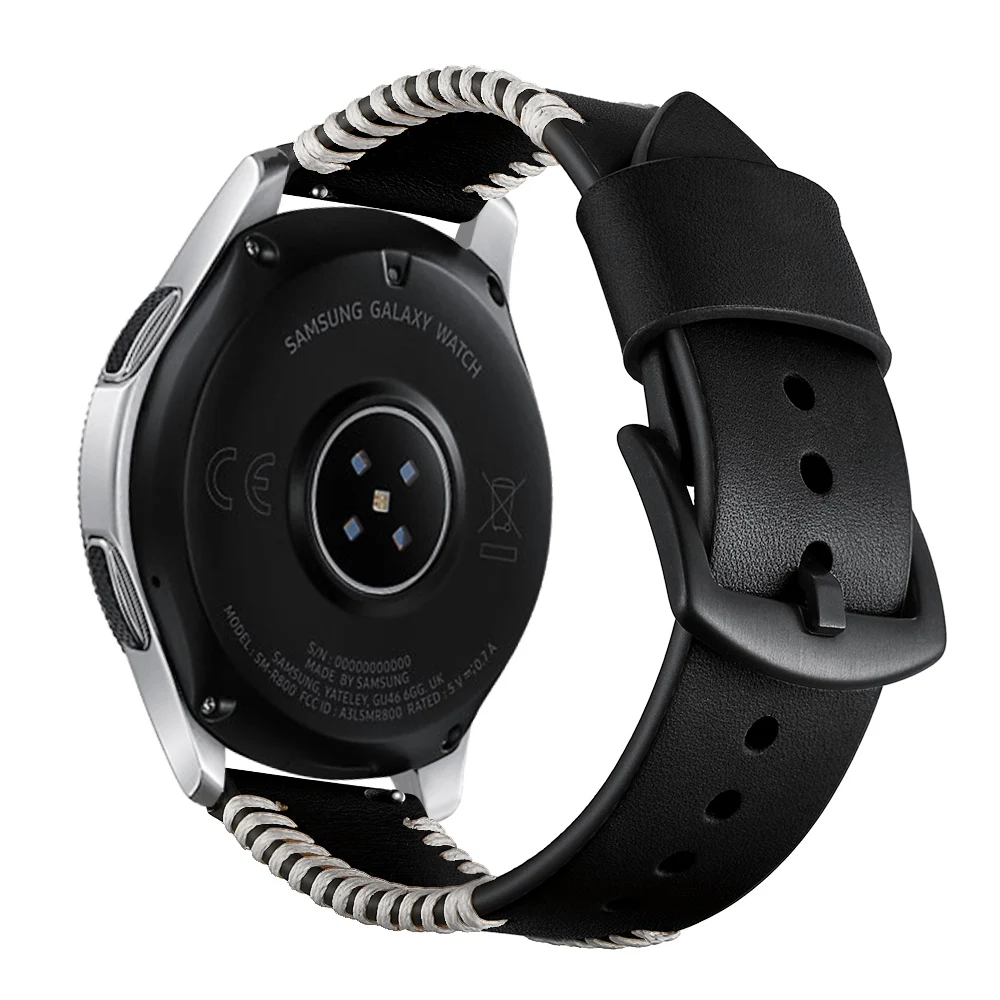 Ремешок HENGRC из натуральной кожи для Samsung Gear S3 Frontier браслет часов Galaxy Watch 46 мм Huami