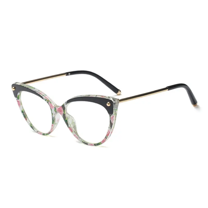 C4 Cat Eye Prescription Glasses Frame Optical Myopia Hyperopia Astigmatism Lenses Anti Reflective Blue Light Corrective Eyeglasses - Цвет оправы: C4