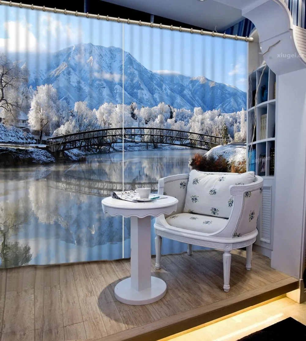 3d занавески для гостиной окна Европейский современный природный пейзаж