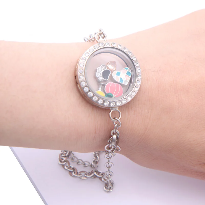 Vinnie дизайнерский открывающийся магнит из нержавеющей стали стеклянный браслет с