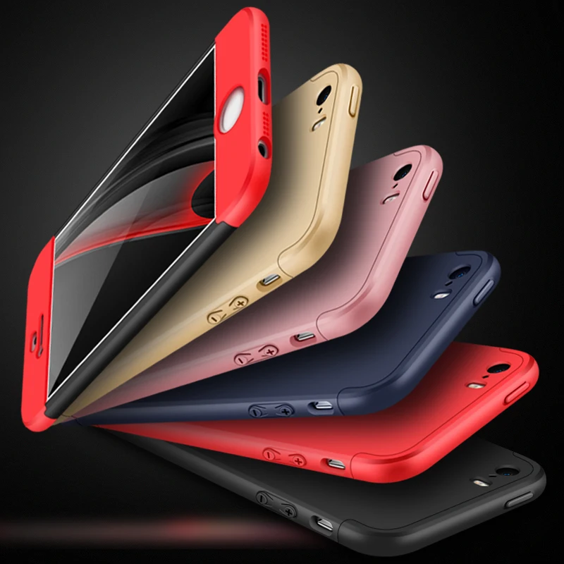 UTOPER Original 360 Full Protector Case For iPhone SE Fashion Ultra Thin Hard Hybrid Plastic Cover 5 5s 5G Shell | Мобильные