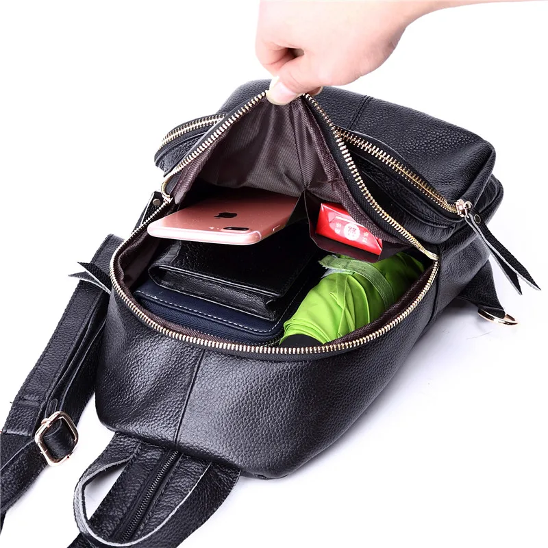 Женский рюкзак из воловьей кожи с верхним слоем 2018 двухфункциональная Женская