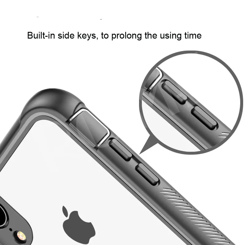 Противоударный чехол для iPhone X XS XR полный корпус Прочный Прозрачный бампер чехол для iPhone XS MAX со встроенной защитой экрана Полный Чехол