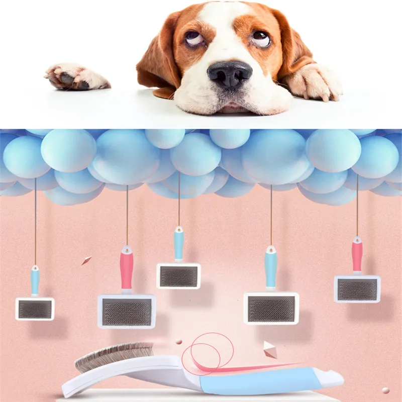 Щетка для стрижки собак и кошек с ручкой триммер ухода за мехом расческа домашних