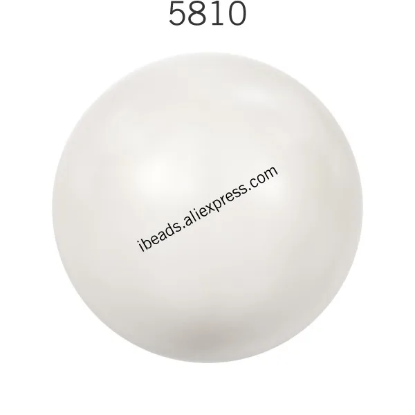 White 650 Кристалл от Swarovski 5810 круглая жемчужная бусина с полным просверленным отверстием, Бисероплетение для DIY браслетов, ювелирных изделий - Цвет: White 650