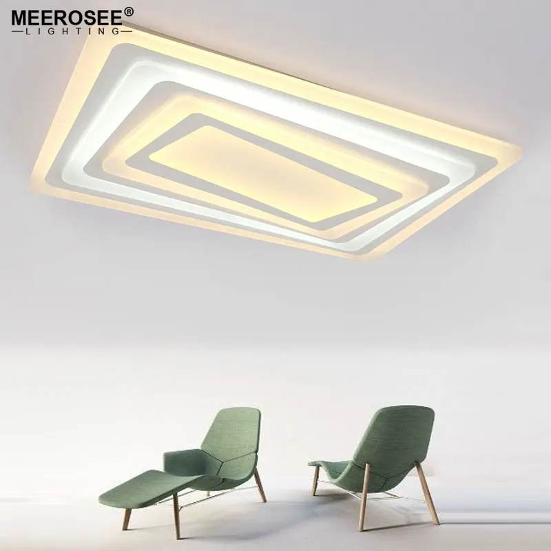 Square Acrylic LED Ceiling Light Fixture Living room Bedroom Decorative Lamp Kitchen Lighting Super-thin Luminarie | Освещение