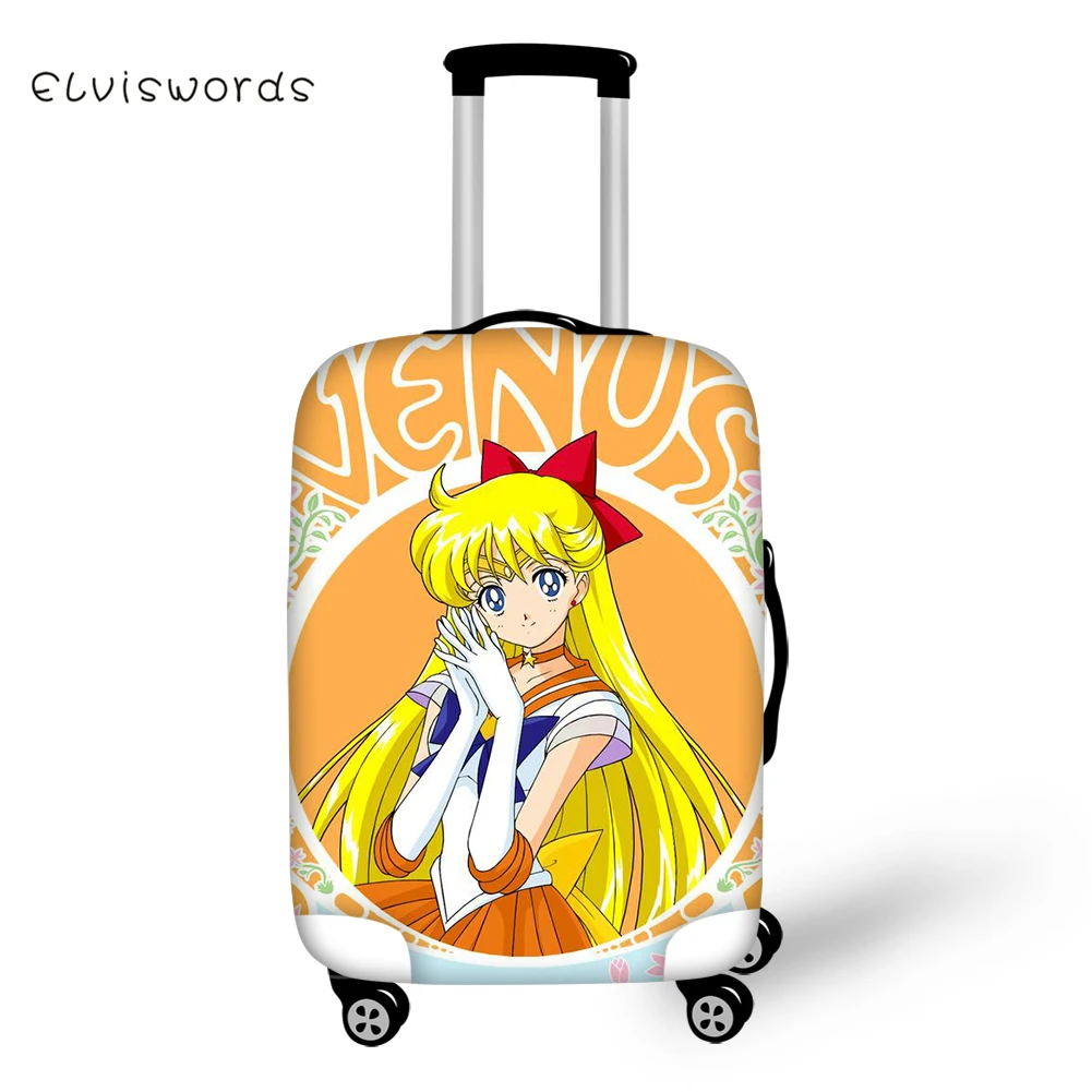 Чехол для багажа ELVISWORDS Sailor Moon с милым мультяшным принтом девочек и мальчиков