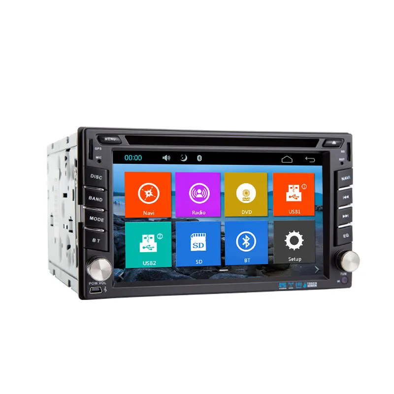 6 2 дюйма in-dash DIN Универсальная автомобильная GPS навигация с dvd-плеером Мультимедиа