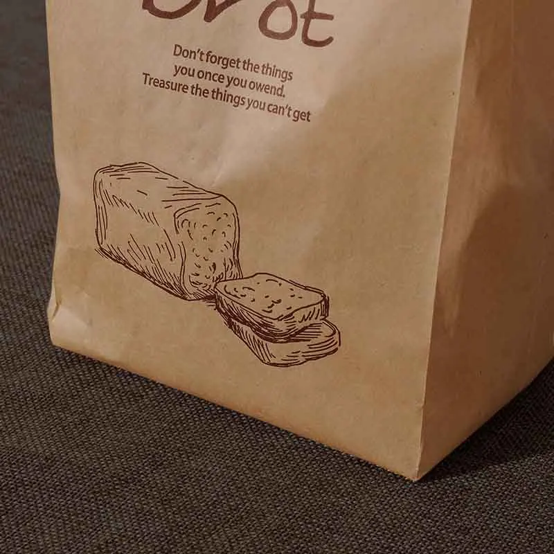 100 шт. пакет из крафт-бумаги в виде пончика для отдыха пищи хлеба бумаги пищевой