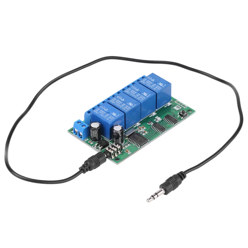 AD22B04 12 В релейный модуль задержки 4 канальный DTMF тональный декодер сигналов