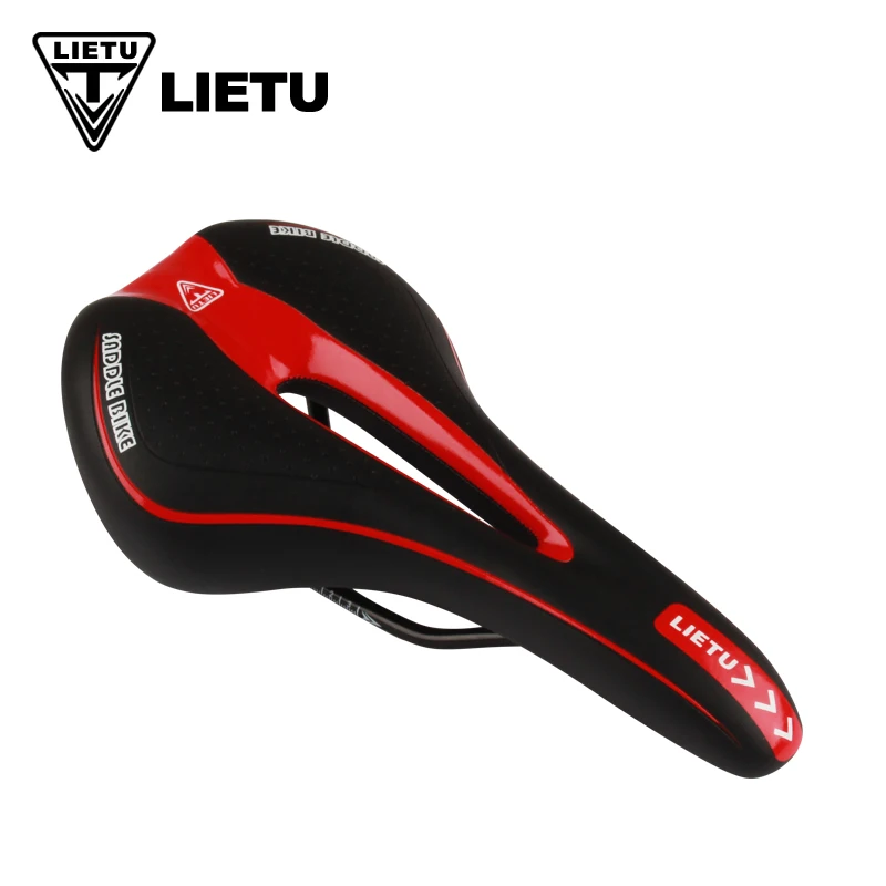 RED Велосипед LIETU седло MTB горный велосипед Велоспорт силиконовый нескользящий седло сиденье Силикагель Подушка сиденье мягкое седло - Цвет: RED
