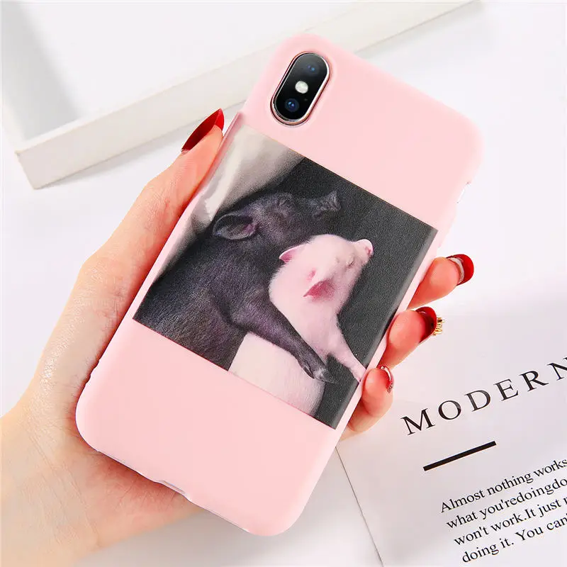 3271P Lovebay силиконовый чехол с милой Свинкой для iPhone 11 Pro X XR XS Max 6 6s 7 8 Plus 5 5S SE мягкий чехол для телефона TPU задняя крышка для iPhone 7 - Цвет: 3271P