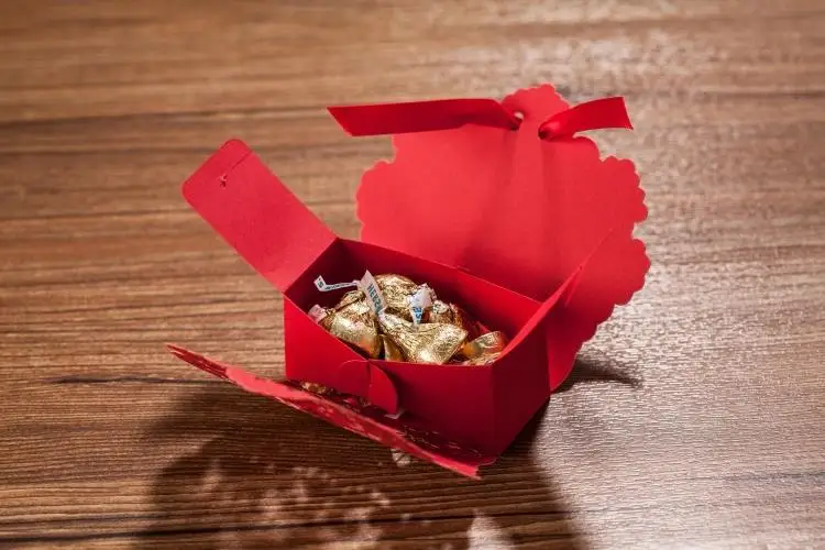 200 шт./лот конфетная коробка свадебные лазерные полые шоколадные конфеты сумки