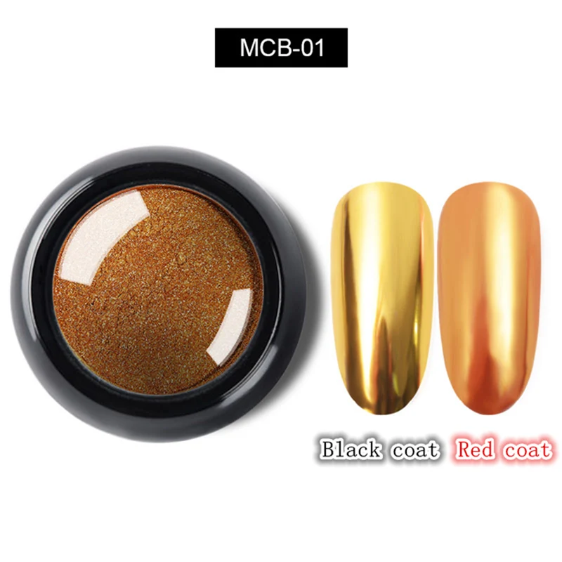 MCB-01 0,5 г/кор. супер блеск лак с зеркальным эффектом пудра Дизайн ногтей украшения металлический хром пыль маникюр лак для ногтей Дизайн Пигмент - Цвет: MCB-01