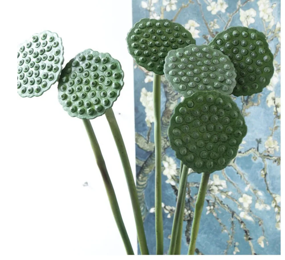 6 шт. Искусственные цветы одной ветви пластиковый цветок лотоса моделирование