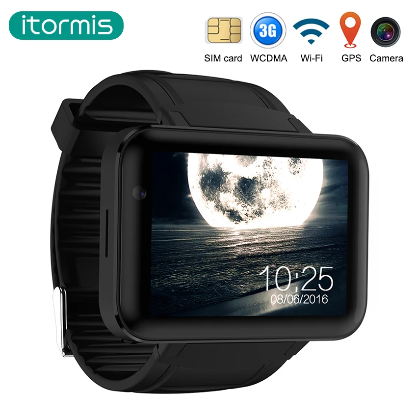 Itormis Android Bluetooth Smart часы SIM карты SmartWatch Dualcore MTK6572 4 ГБ + 512 МБ 3G Google Камера GPS Wi-Fi dm98 PK kw88