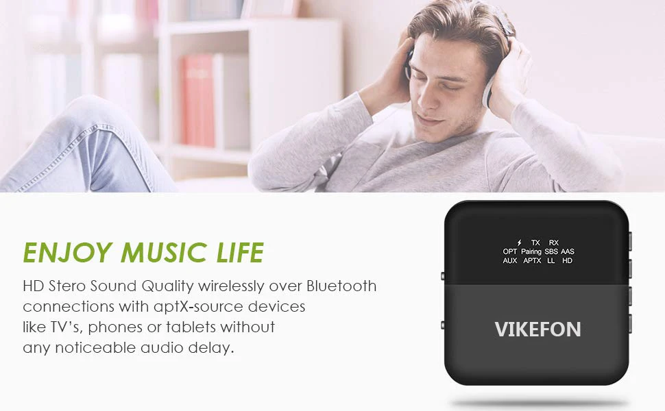 Автоматическое включение, обновленный V5.0 беспроводной Bluetooth приемник aptX HD музыкальный приемник передатчик аудио 2 в 1 адаптер Aux приемник