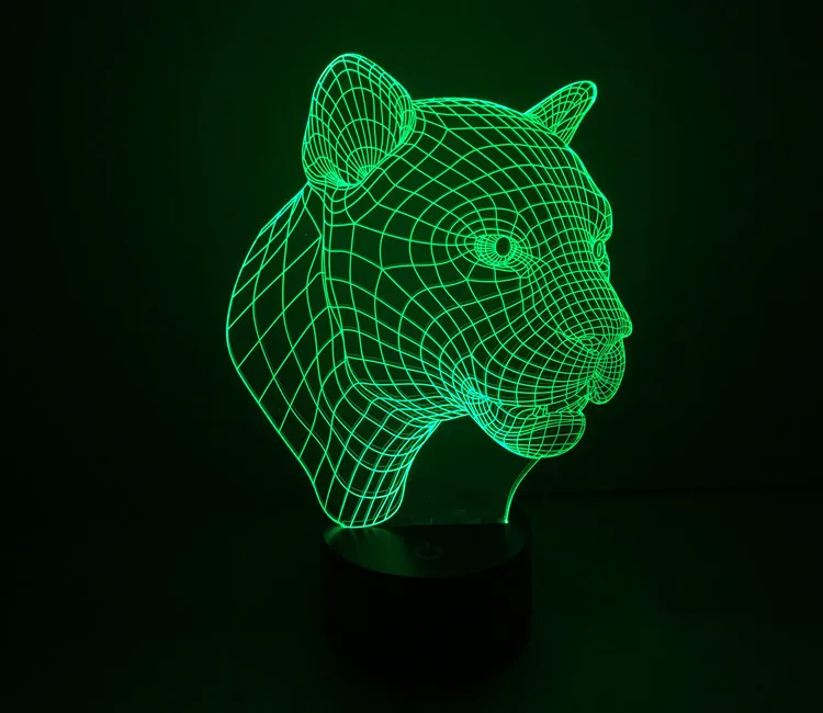 3D лампа ночник семь цветов Животные Многоцветный RGB лампа Рождественский Декор Детские Подарочные игрушки сенсорный пульт дистанционного управления настольная лампа