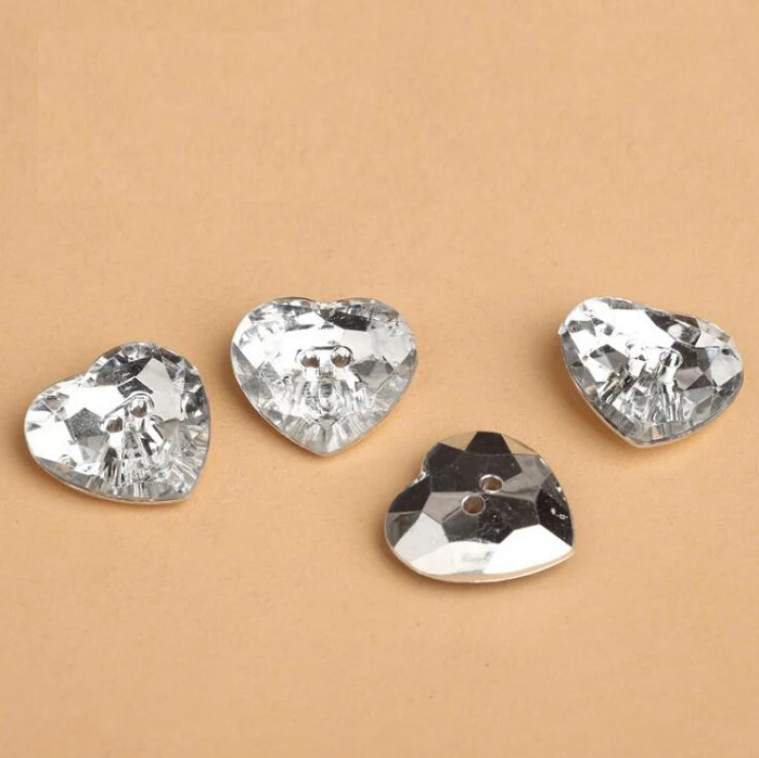 Художественное ремесло 12 5 мм с двумя отверстиями пуговицы акриловые прозрачные